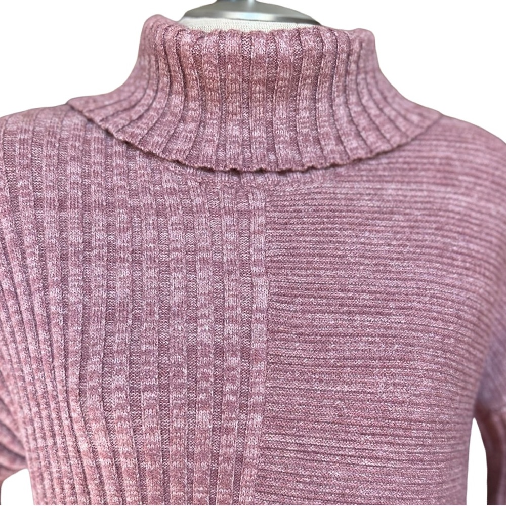 Turtleneck Sweater, Soft Mauve Ribbed Sweater, My… - image 2